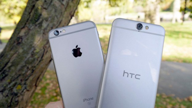 htc next to iphone