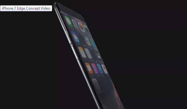 نموذج تخيلي لهاتف ايفون 7 بشاشة منحنية