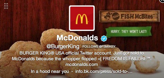 mcodnald hacked burgerking