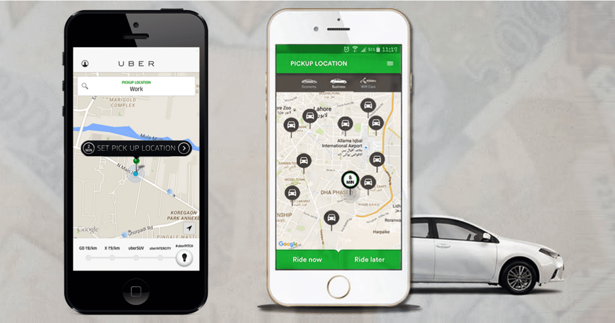 uber and careem apps