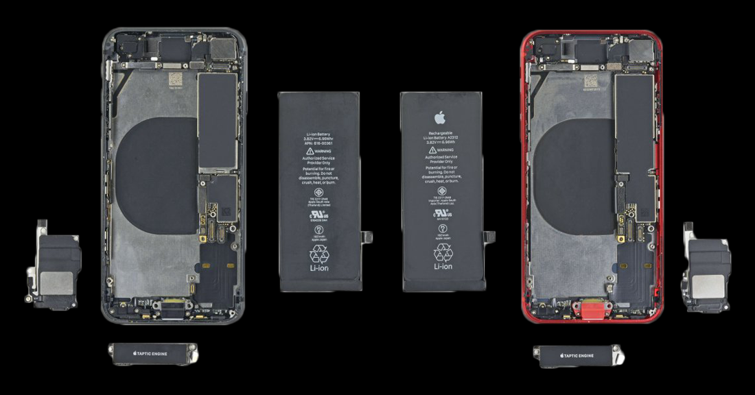 معظم أجزاء هاتف iPhone SE الجديد قابلة للاستبدال بنظيرتها من هاتف iPhone 8 السابق