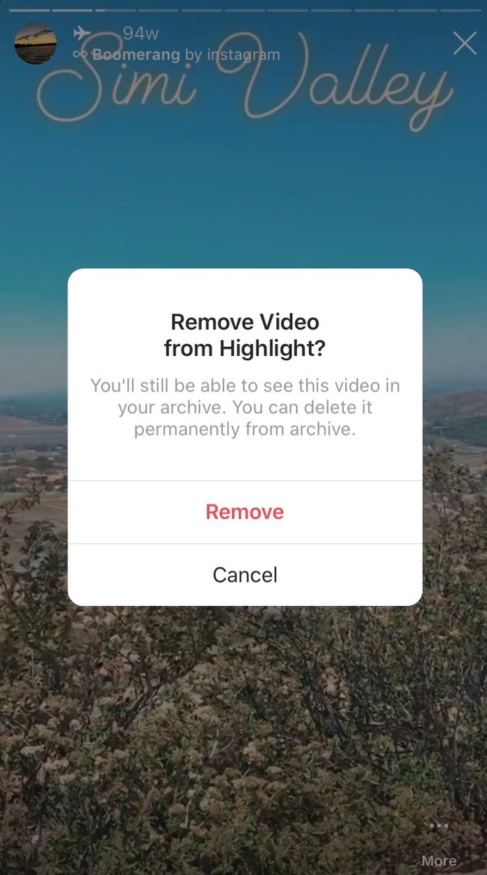 كيفية حذف مجموعات قصص إنستجرام (highlights) الخطوة الثالثة