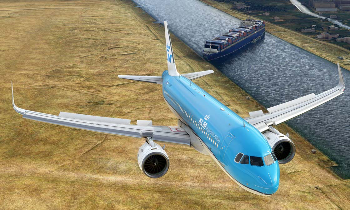 لاعبون يضيفون السفينة العالقة في قناة السويس إلى محاكي طيران مايكروسوفت