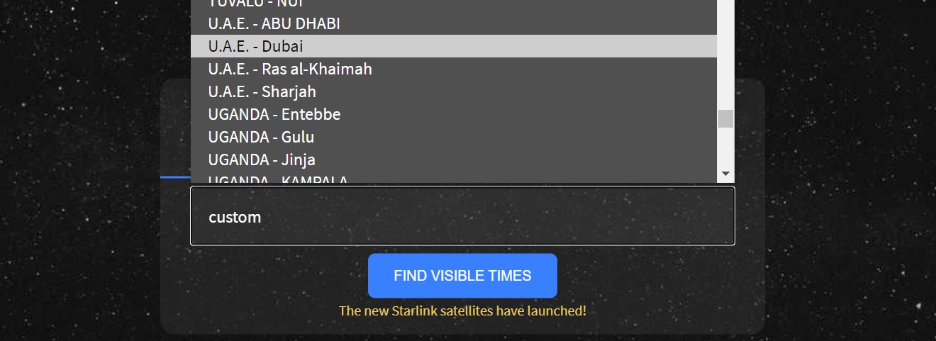 كيف ترصد أقمار Starlink الصناعية عندما تمر فوقك في أي مكان في العالم