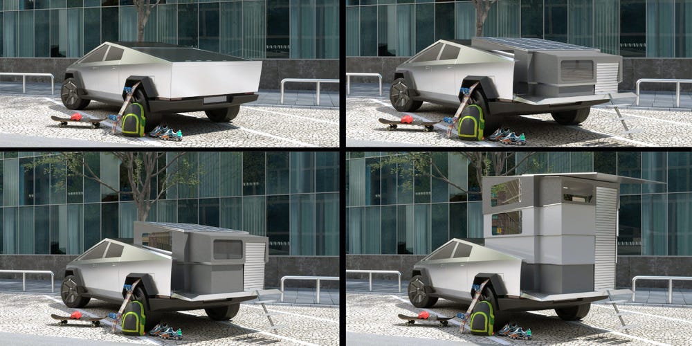 شاهد مركبة التخييم الباهظة والمصممة حصراً لسيارة Cybertruck من تسلا