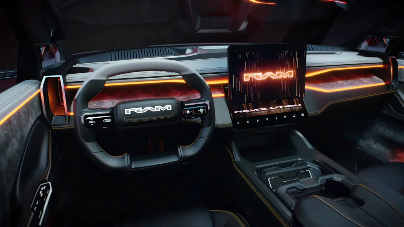 Ram E-truck steering wheel