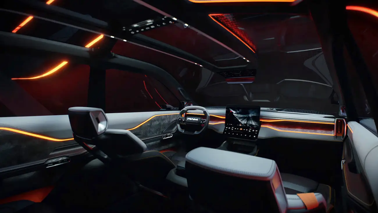 شاهد شاحنة RAM الكهربائية المستقبلية والمنافس القادم لـ Tesla Cybertruck