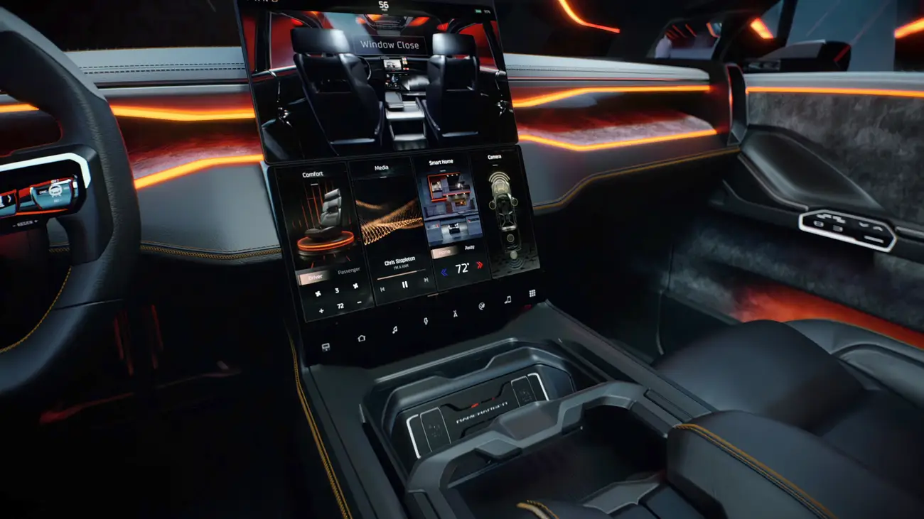 Ram E-truck interior