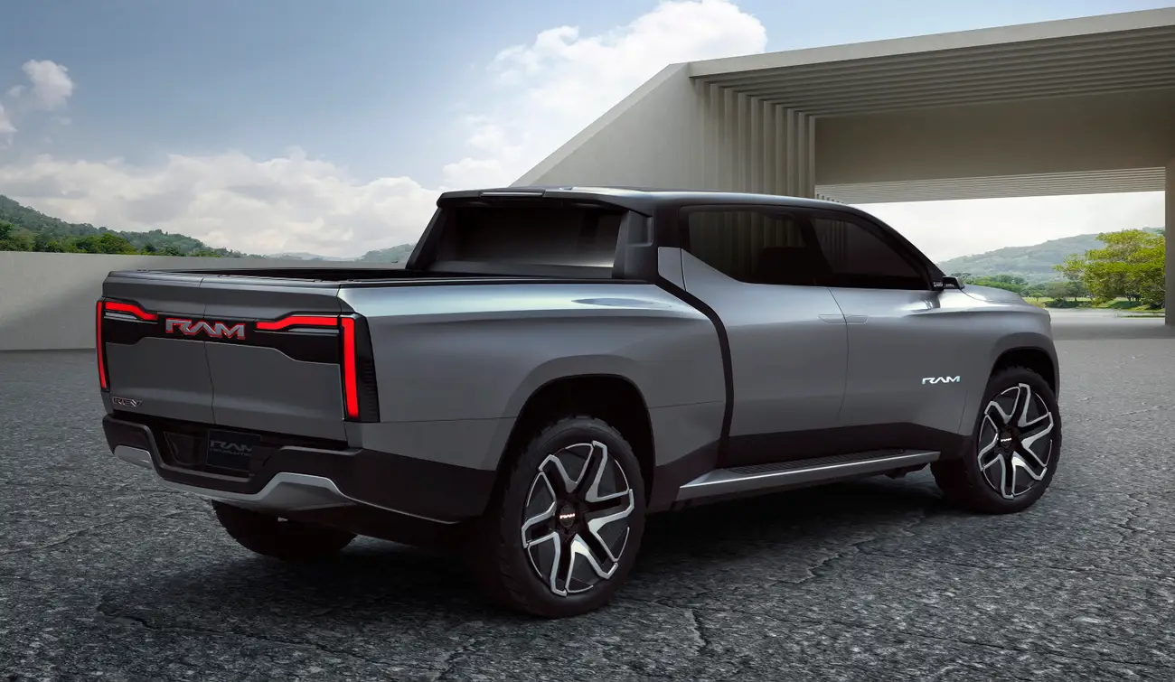 Ram E-truck backview