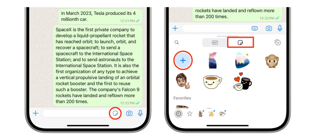 استكرات واتس للايفون