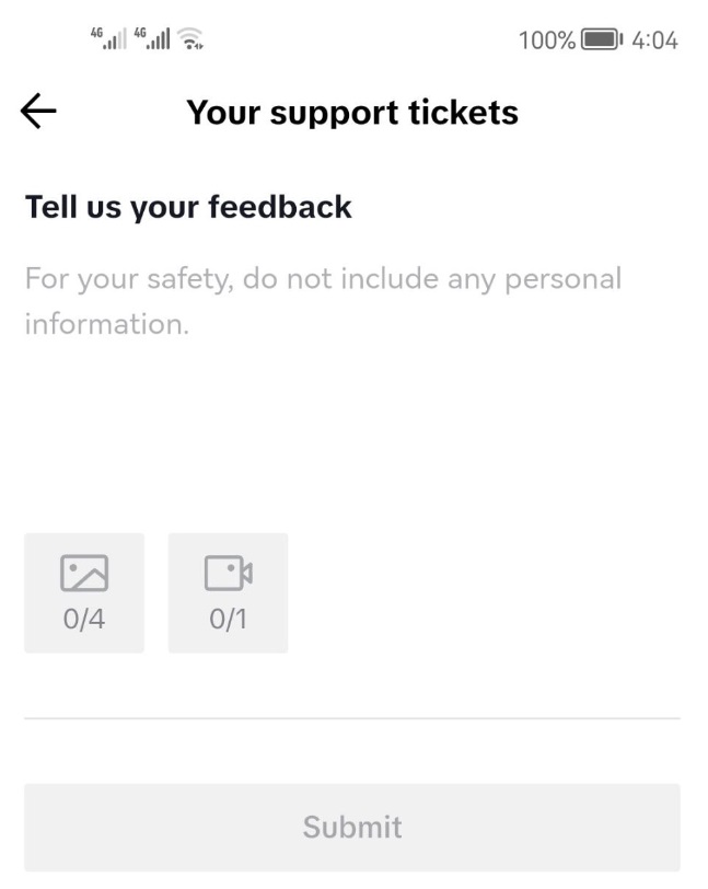 الدعم الفني تيك توك