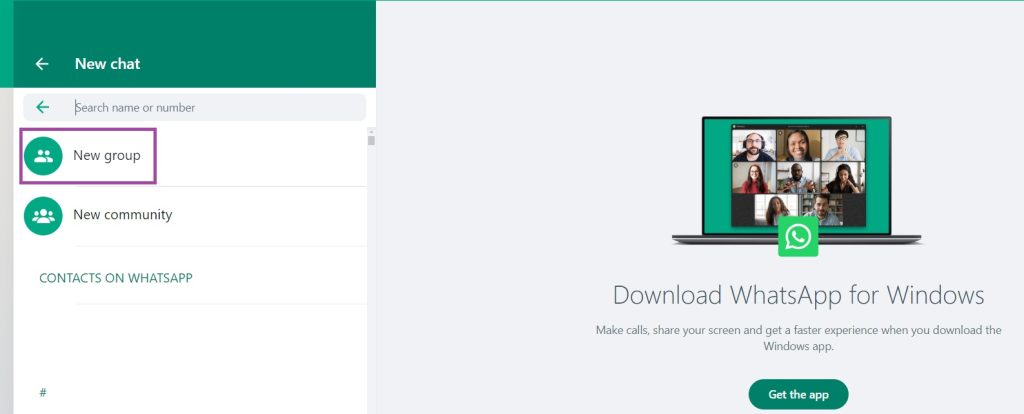 كيفية عمل جروب على الواتس عبر الكمبيوتر