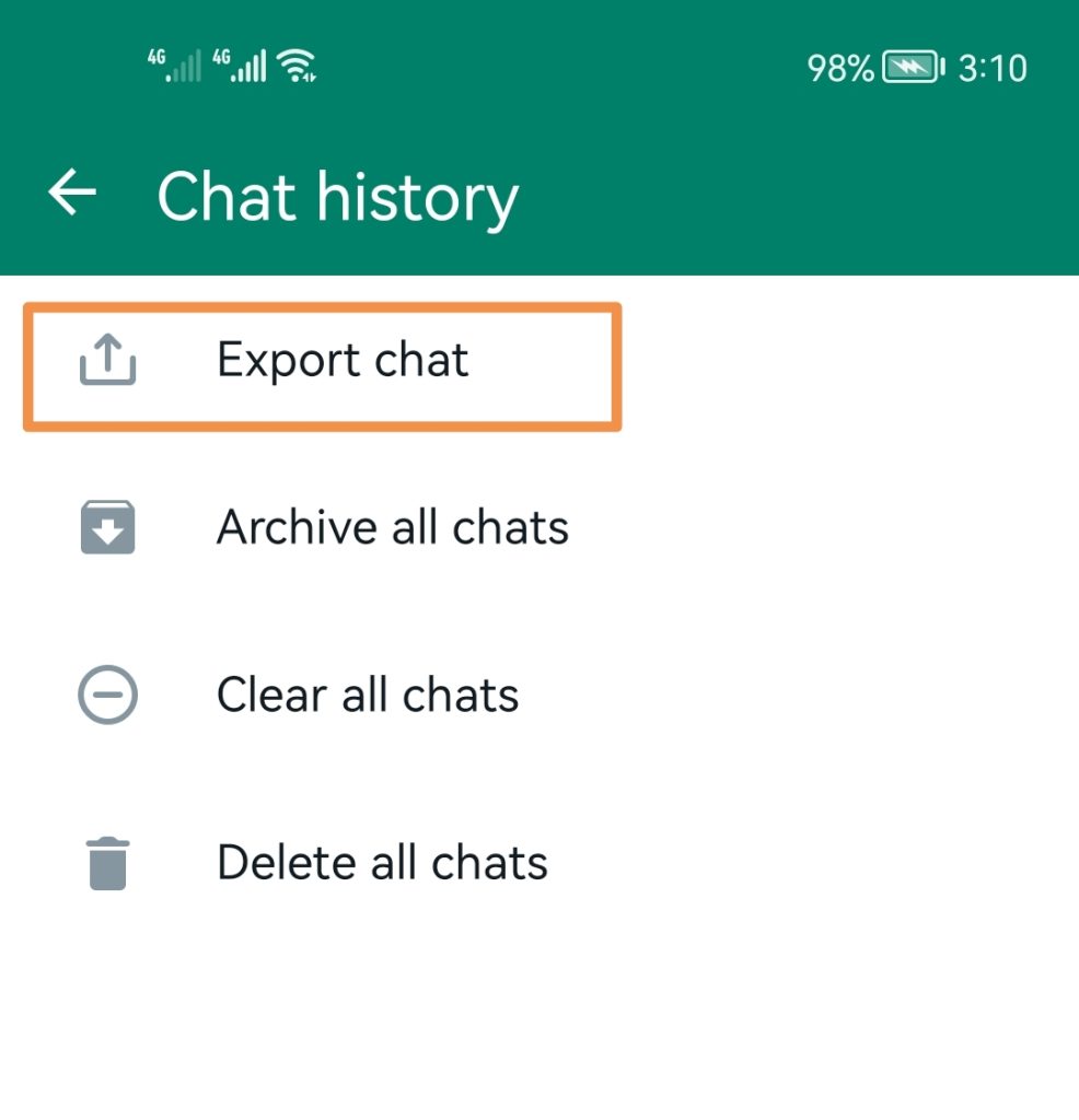 الطريقة الثالثة: نقل واتس من اندرويد الى ايفون عبر البريد الإلكتروني