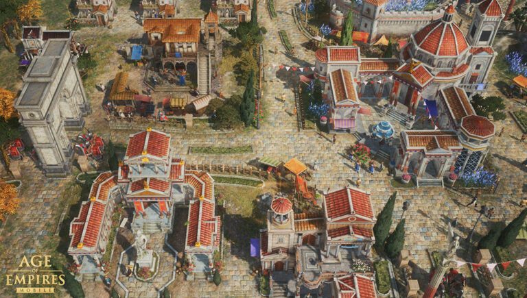 مركز المدينة في لعبة Age of Empires Mobile الجديدة في أكتوبر 2024