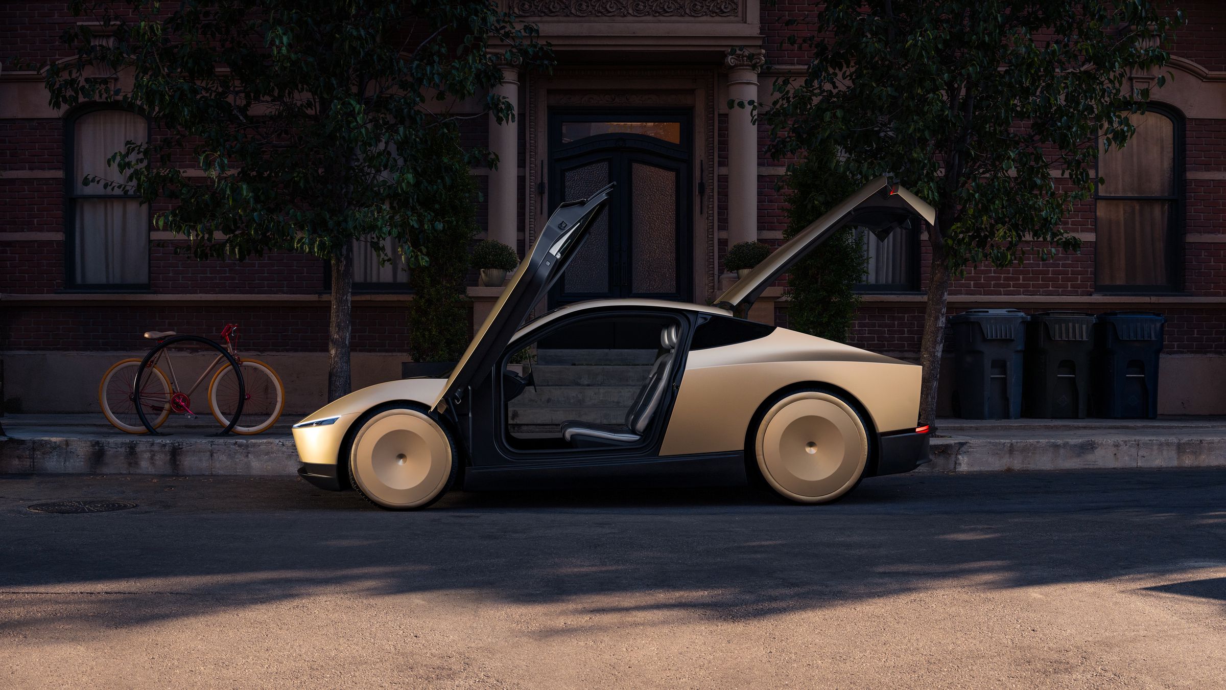 سيارة Tesla Cybercab تاكسي تسلا ذاتي القيادة