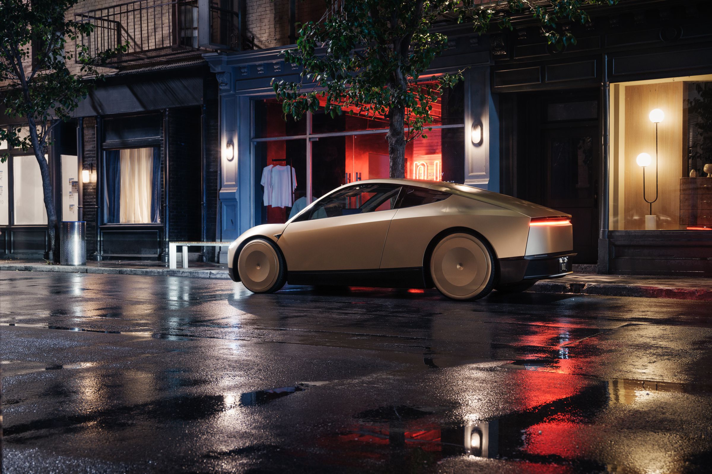 سيارة Tesla Cybercab تاكسي تسلا ذاتي القيادة