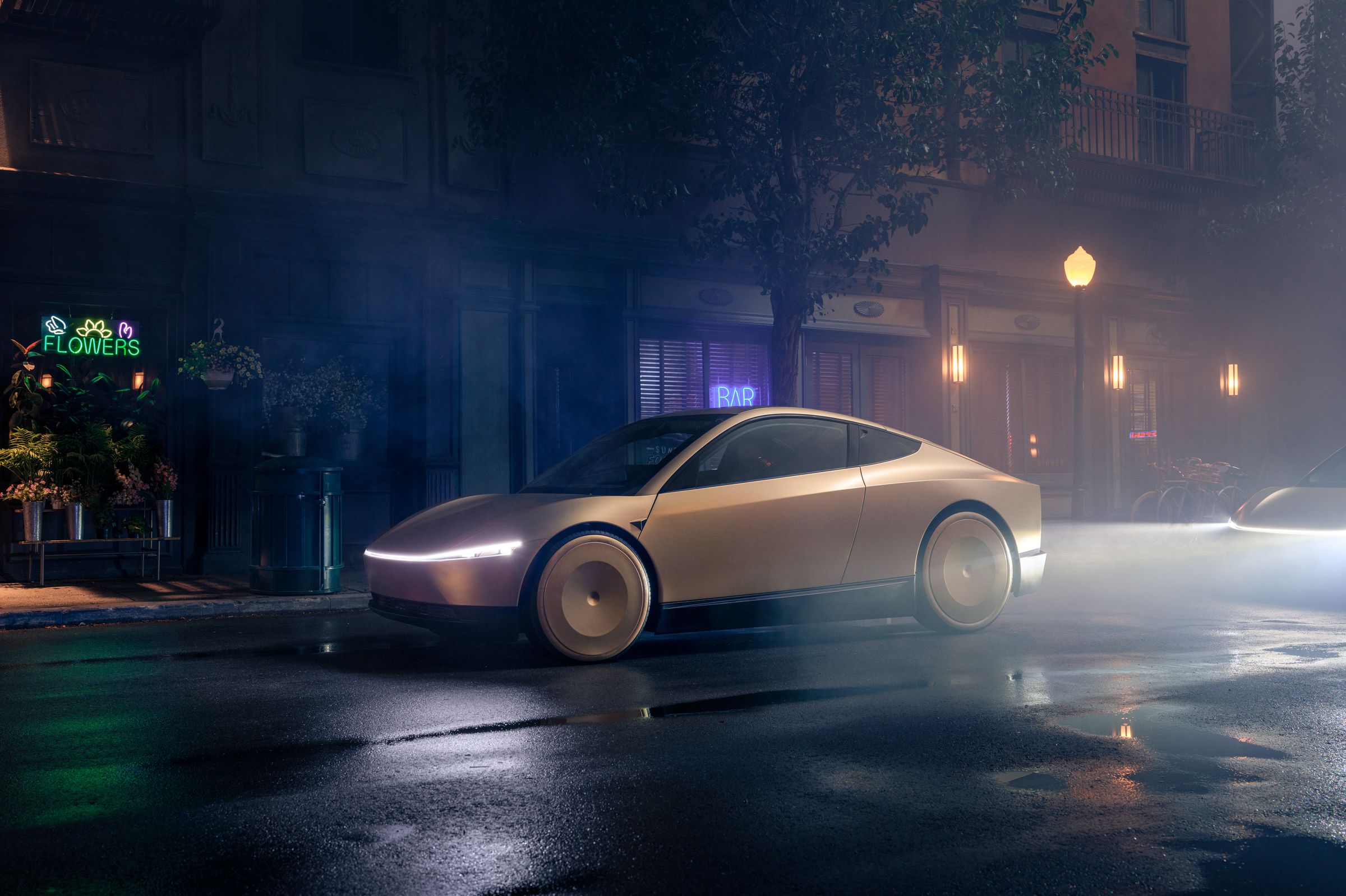 سيارة Tesla Cybercab تاكسي تسلا ذاتي القيادة