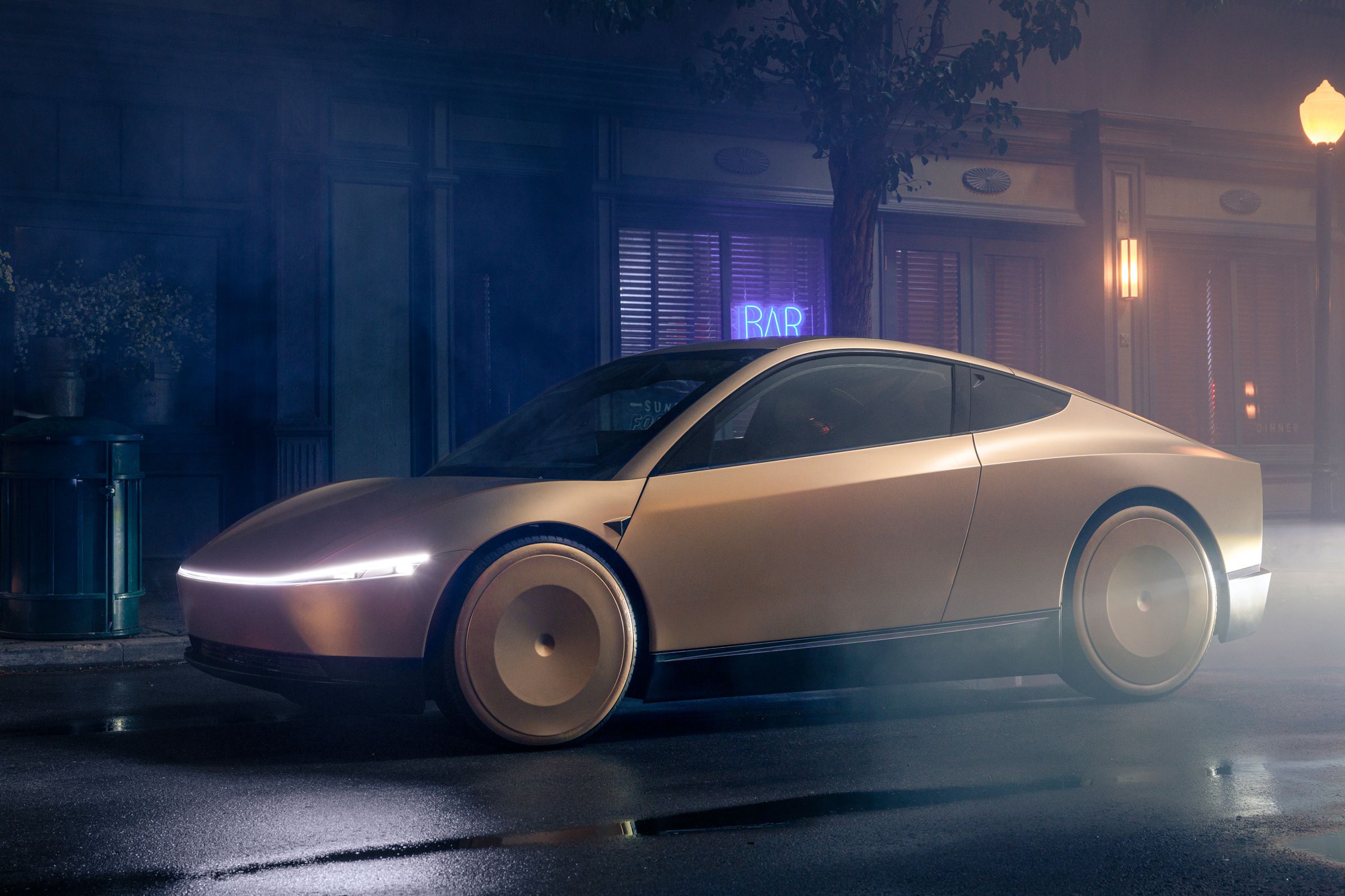 سيارة Tesla Cybercab تاكسي تسلا ذاتي القيادة