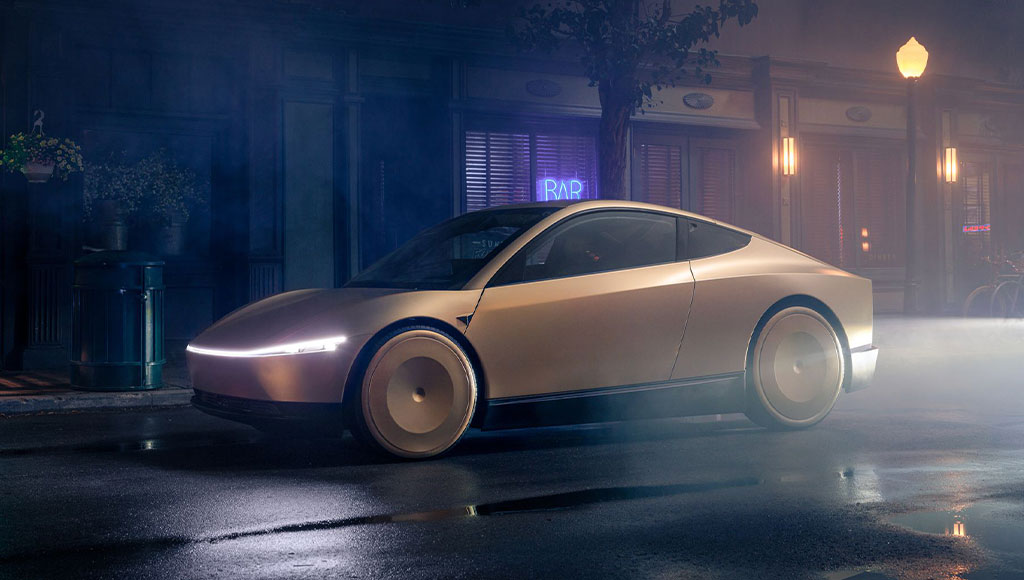 سيارة Tesla Cybercab تاكسي تسلا ذاتي القيادة