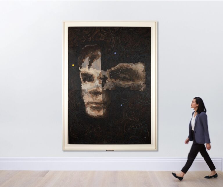 أول لوحة فنية من صنع روبوت تباع في مزاد لقاء مليون دولار