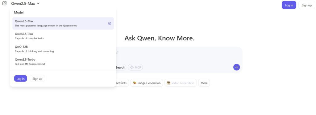 دليل شامل لتستفيد من جميع المزايا لنموذج ذكاء اصطناعي قوين ماكس Qwen Max 2.5 مجانا
