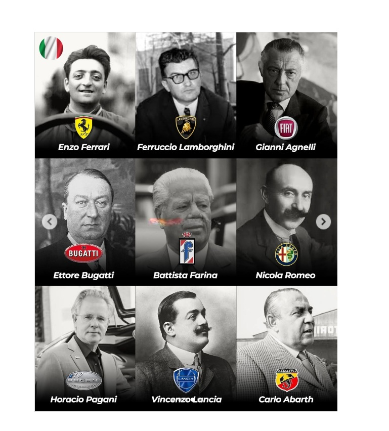 أهم مؤسسي شركات السيارات في إيطاليا