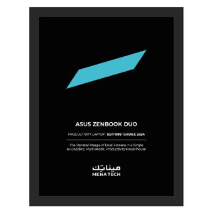 MENA Tech Editors' Choice 2024 Trophy awarded to ASUS Zenbook Duo for best productivity laptop.
