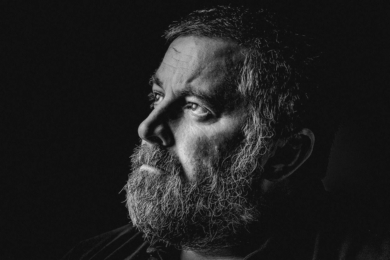 man, portrait, male, adult, guy, beard, profile, bearded man, face, monochrome, black and white, man, beard, profile, profile, profile, profile, profile, face