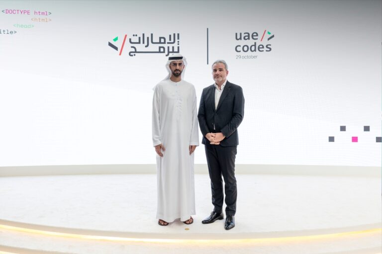 H.E. Omar Sultan Al Olama, Minister of State for Artificial Intelligence, Digital Economy, and Remote Work Applications [left] Anthony Nakache, Managing Director, Google MENA [right]