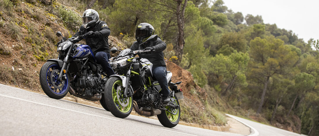 Yamaha MT 07 Kawasaki Z650 2021 prueba comparativa (8)