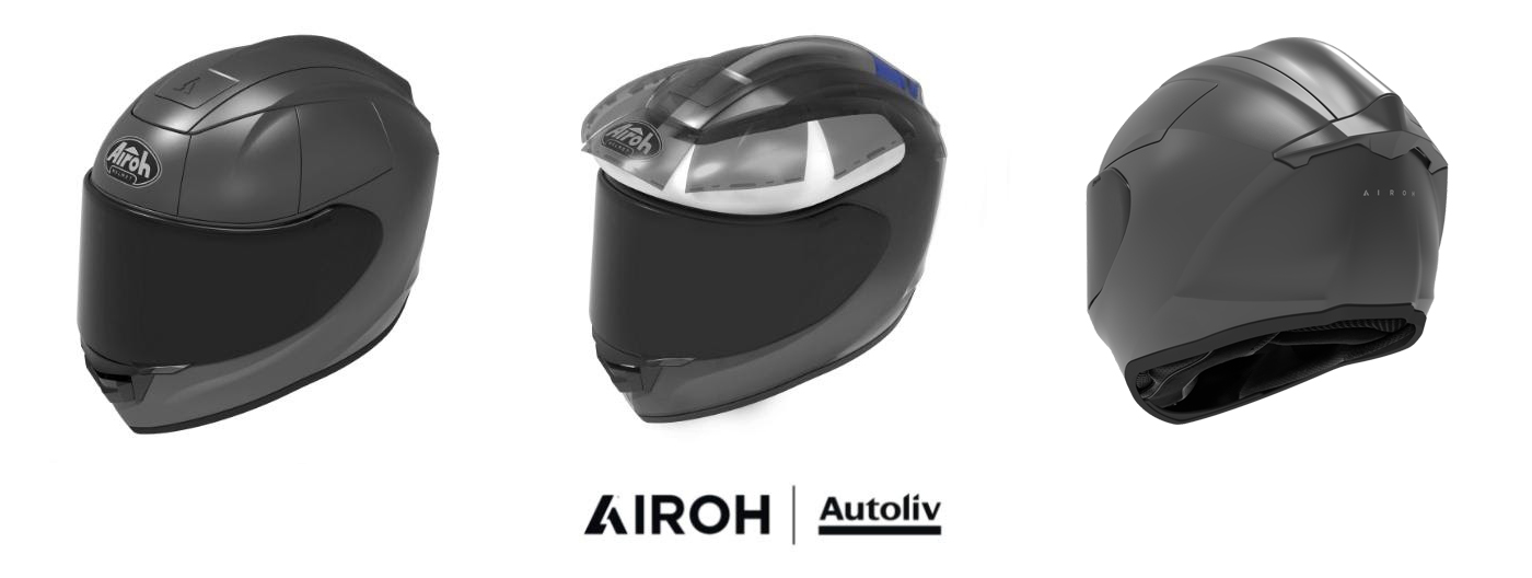 Airoh presentó en el EICMA un concept del primer casco con airbag