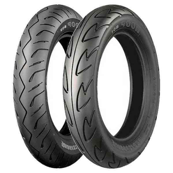 TYRE PAIR BRIDGESTONE 120/80-14 58S HOOP B03 + 120/80-12 65J