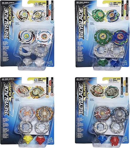Beyblade Burst - Megaset 4X - VOORDEELVERPAKKING - 8 Spinners voor €26,93