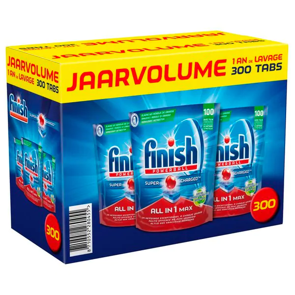 Finish Vaatwastabletten All in 1 Powerball 300 Stuks MEGA PACK voor €