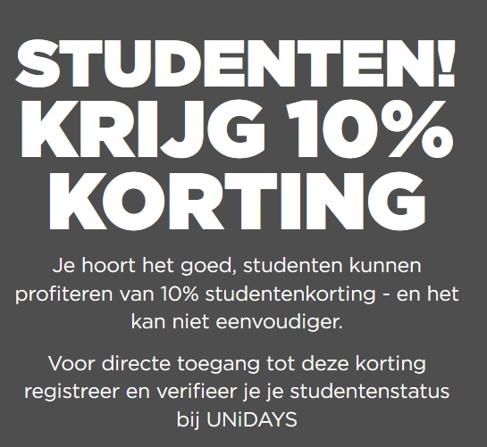 10% studentenkorting bij JD sports