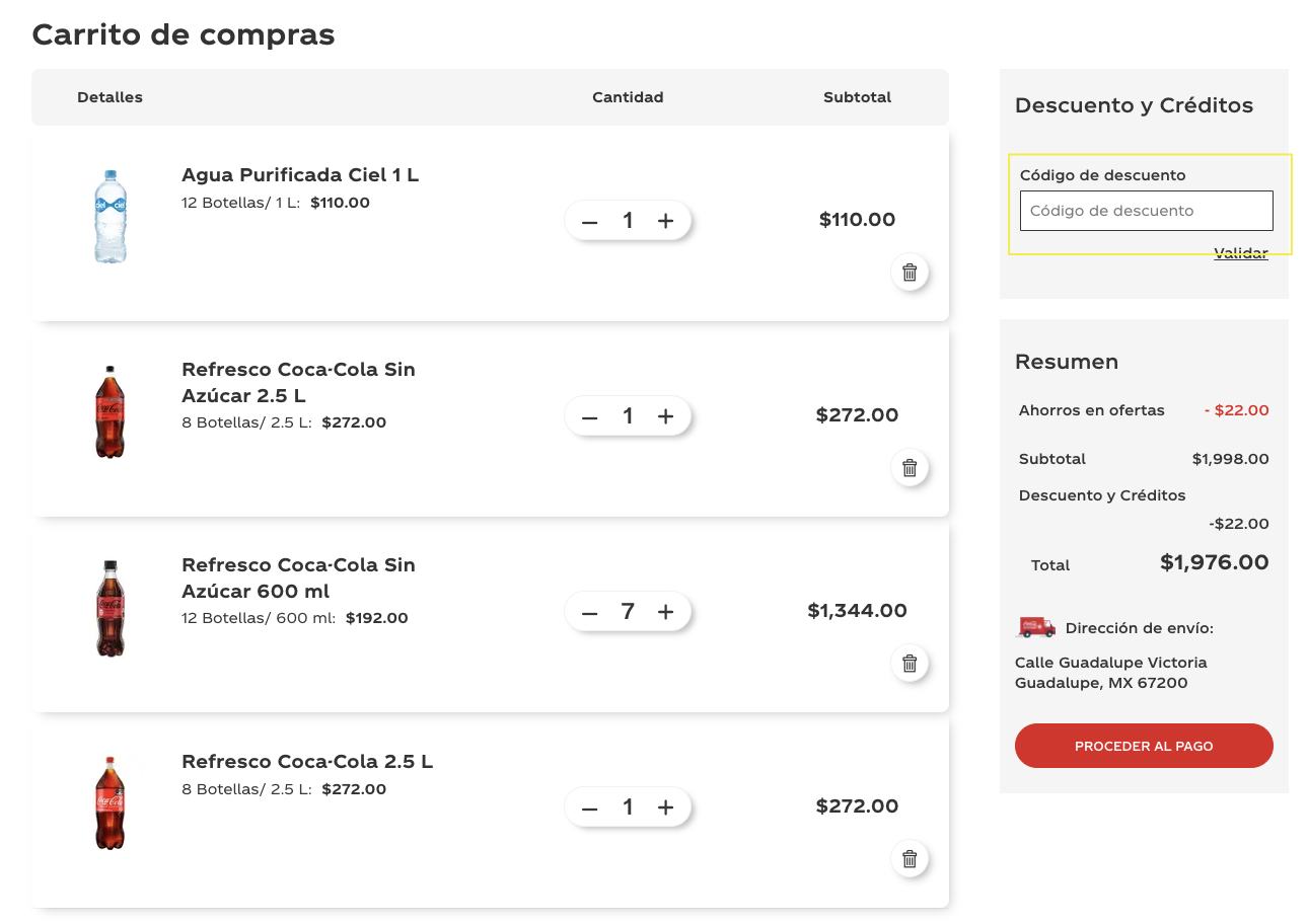 código de descuento CocaCola en tu Hogar 700 descuento + 30 descuento adicional de marzo 2024