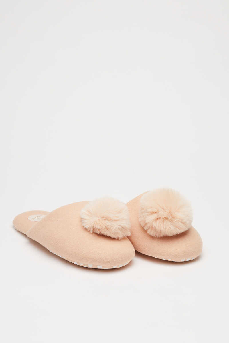 Zapatillas Women'secret pompón naranja Mujer a solo 3,99€