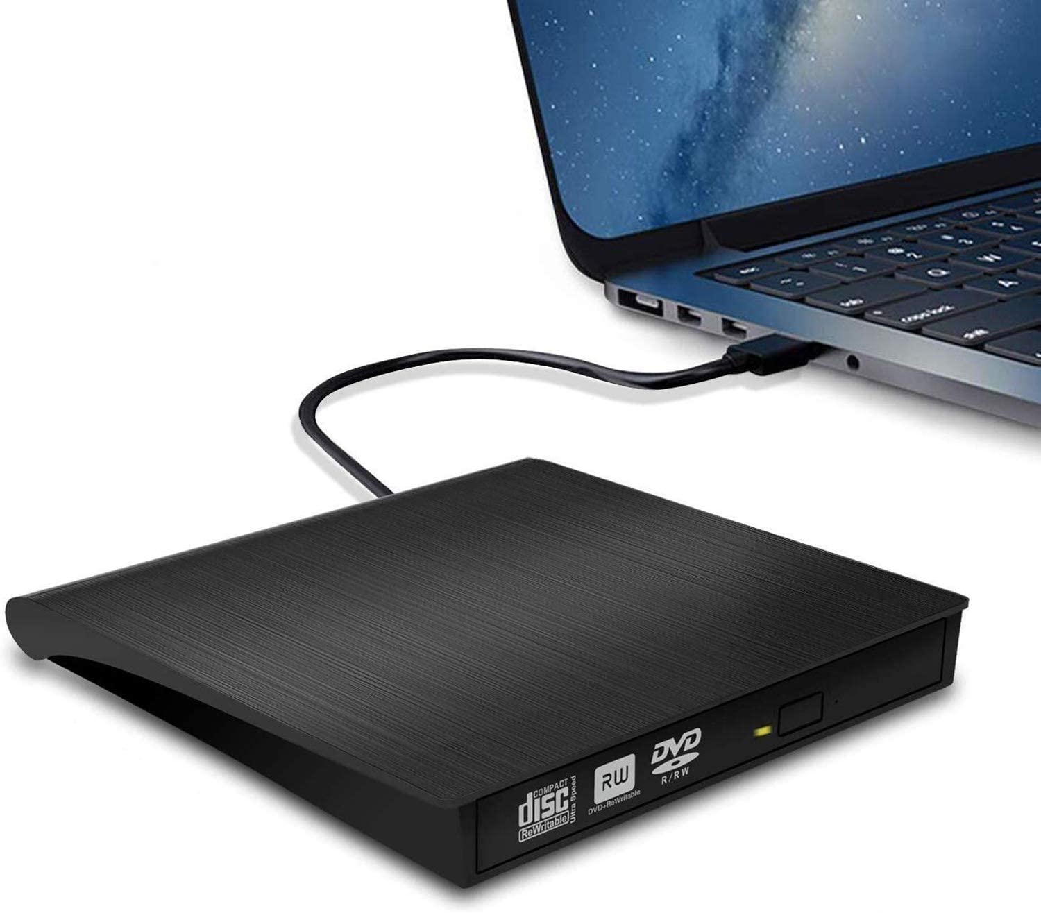 Plug & Play Externe DVD Drive USB 3.0 CD / DVDRWBrander voor €15,29