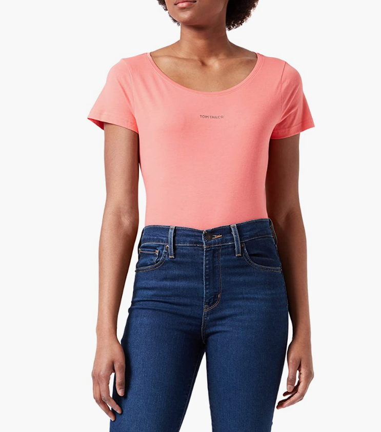 Roze Tom Tailor damest-shirt voor €4,99 bij Amazon