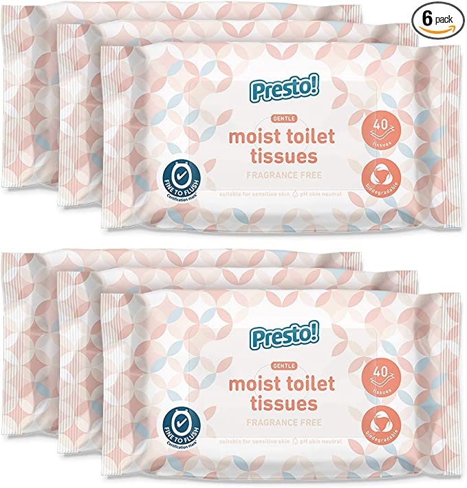 Presto! Gentle Moist Toilet Tissues Fragrance for £4.82 at Amazon