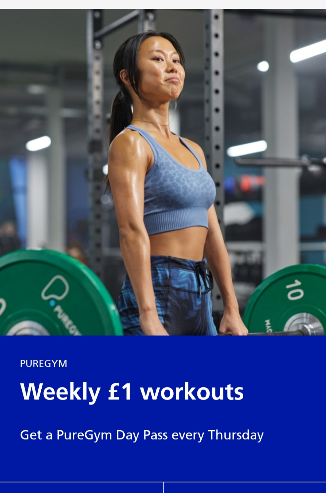 PureGym Day Pass Every Thursday For £1 at O2 Priority