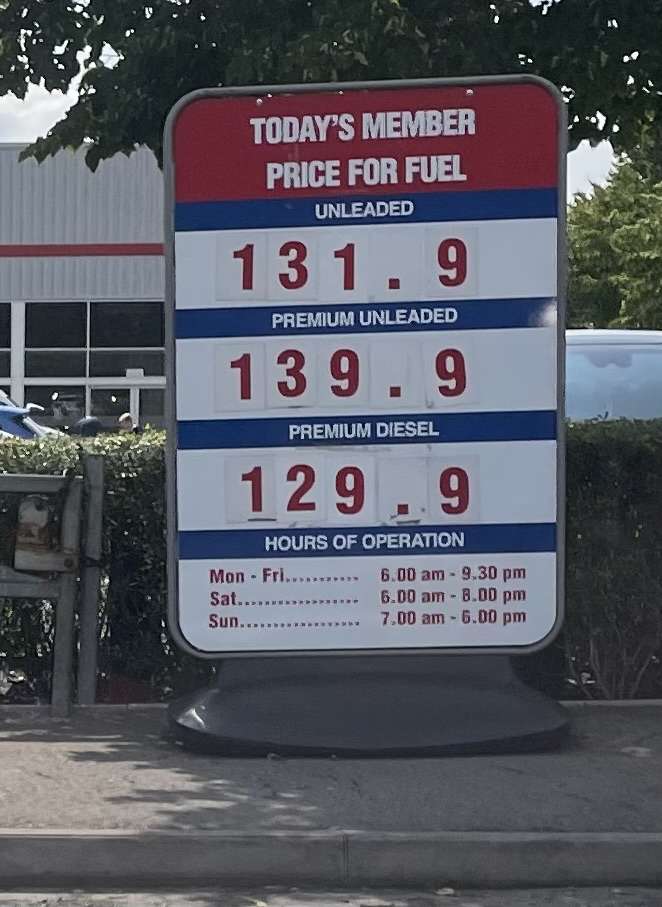 Premium Diesel for 129.9p Per Litre at Costco Coventry