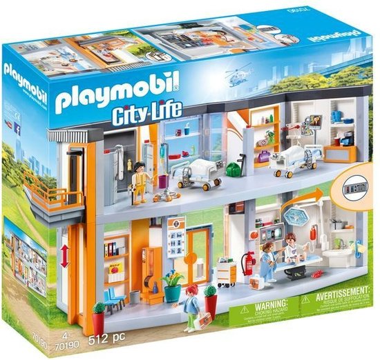Playmobil City Life groot ziekenhuis met inrichting te koop voor €104,99  bij Bol