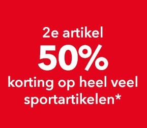 2e artikel 50 korting op heel veel sportartikelen bij Scapino