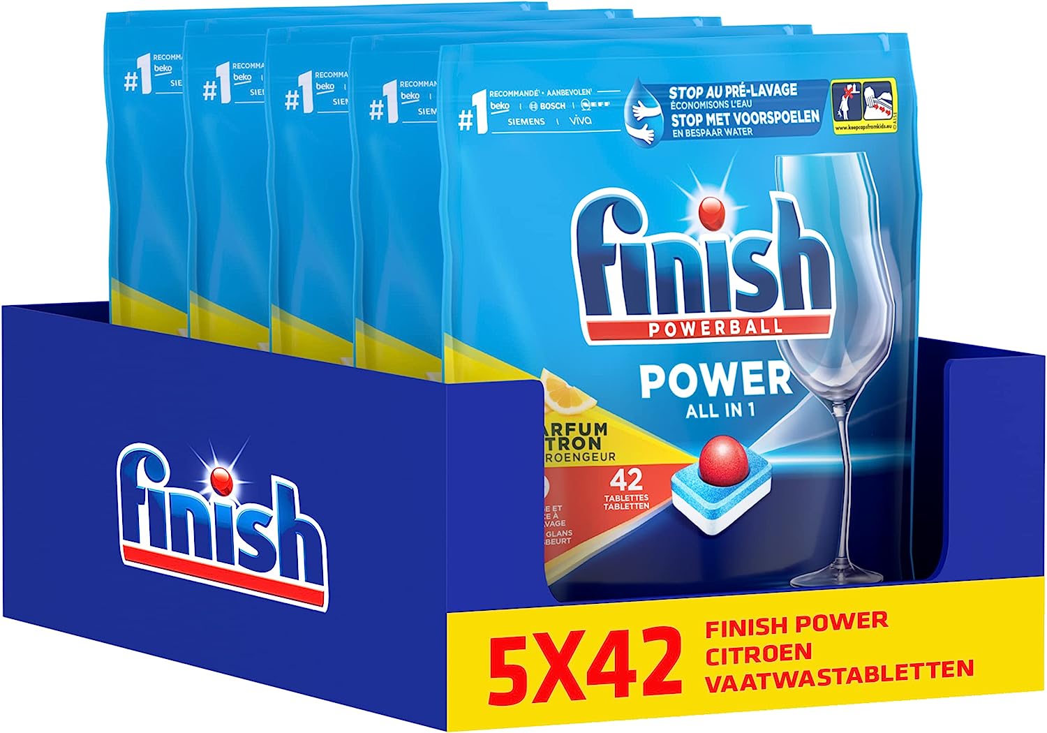 Finish AllIn1 42 Tabs Power And Pure 210 stuks voor €9,89 bij Amazon