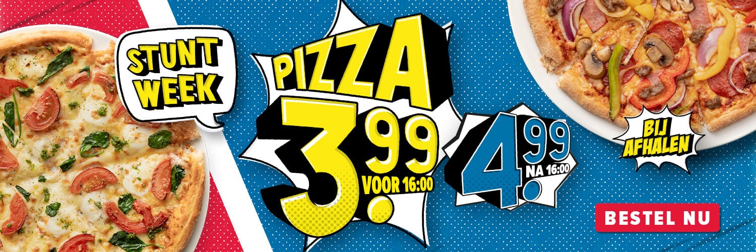 Bij afhalen €4,99 pizza Domino's
