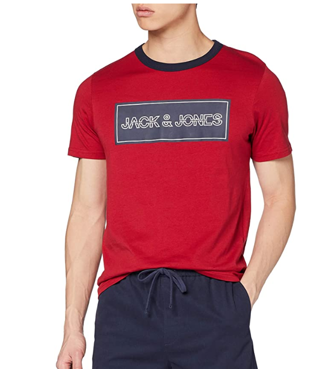 Jack /& Jones Jcoisland tee SS Crew Neck Camiseta para Hombre