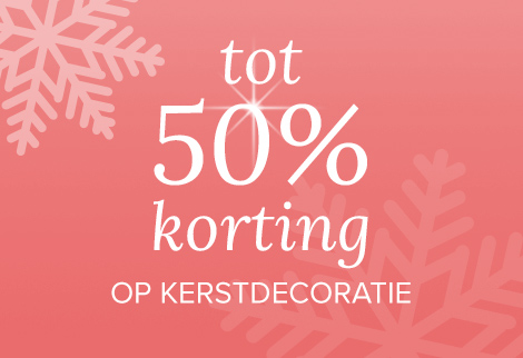 tot -50% korting op kerstdecoratie bij kijkshop