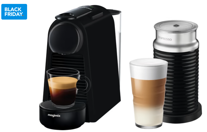 MAGIMIX Nespresso Essenza Mini Zwart + Aerroccino3 voor €84,99 bij Coolblue