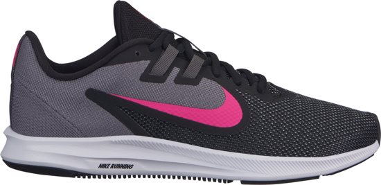 Nike Downshifter 9 Sportschoenen Dames - Black/Laser Fuchsia-Dk Grey-White  voor €29,99